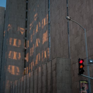 Reflections on the wall